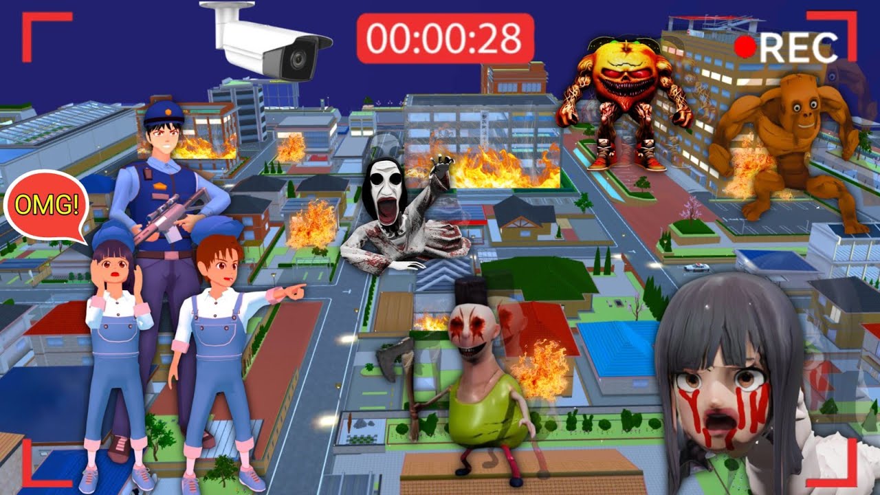 Yuta Mio Panik CCTV Merekam Boss Hantu Hamood Habibi dan All Monster di Kota Sakura 😱