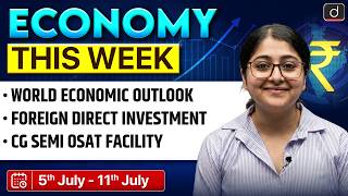 Economy Current Affairs | World Economic Outlook | FDI Rank| ECONOMY THIS WEEK | Drishti IAS English