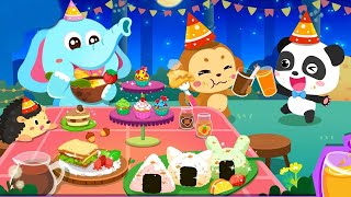 Baby Panda's Forest Feast | Party Fun & Jungle Animals | BabyBus Game screenshot 4