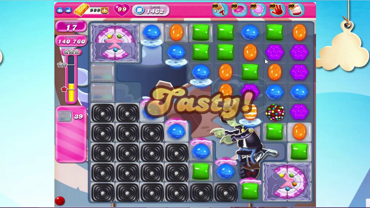 Candy Crush Saga level 1462 - YouTube
