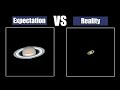 Planets through a telescope. Expectation and Reality