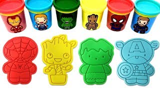 PlayDoh Avengers End Game Characters Molds & Toys Captain America Hulk Groot Spiderman Ironman Thor