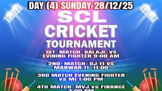 🏏SCL TOURNAMENT🏏 T10🏆 LIVE TODAY 28/12/25 Day 4