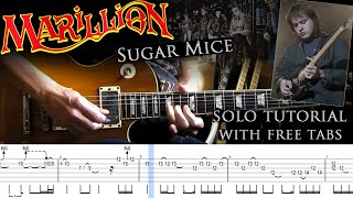 Marillion - Sugar Mice guitar solo lesson (with tablatures and backing tracks)