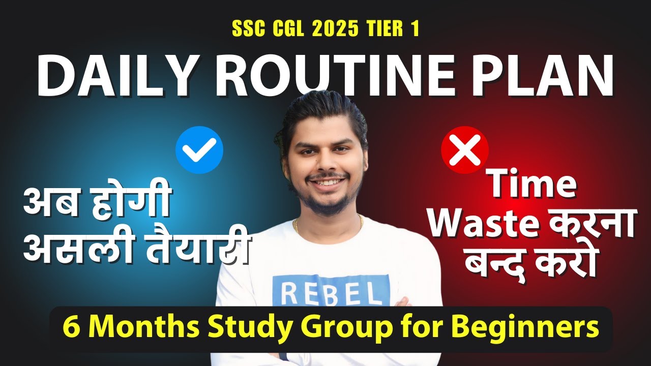 6 Months Study Plan FOR BEGINNERS | SSC CGL 2025 | KanpurWala Vikrant ...