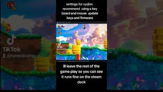 settings  for ryujinx   steam deck