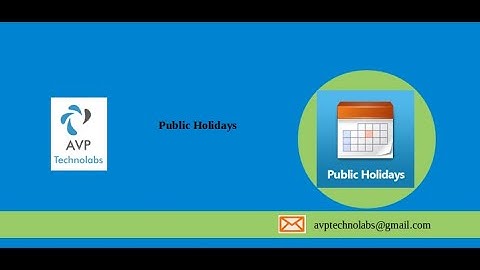 Public Holidays in Odoo