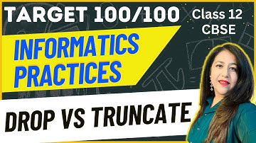 L-35 Drop/Truncate Table #anjaliluthra #cbse #sql #database #k12 #ip #cs #btech #bca #it #mysql #bsc