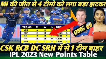 IPL 2023 Today Points Table | MI vs DC After Match Points Table | Ipl 2023 Points Table