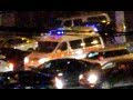 Beijing Emergency Medical Center ambulance responding in traffic jam