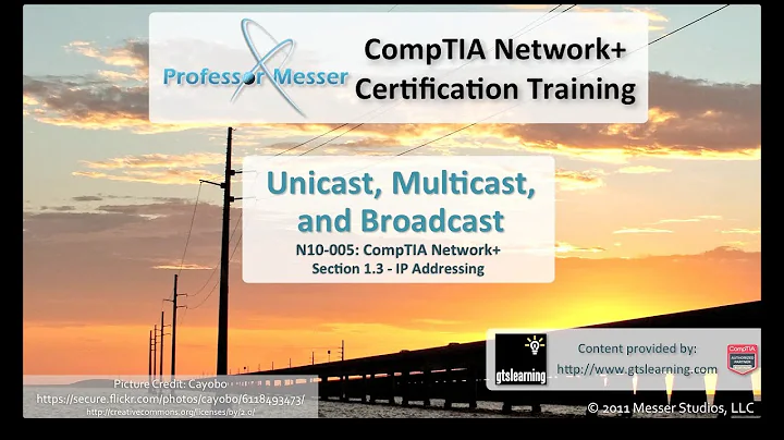 Understanding Unicast, Multicast, and Broadcast - CompTIA Network+ N10-005: 1.3