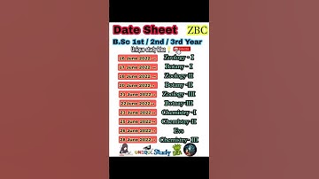 Examination Date Sheet Session 2021-22 B.Sc. Sri Dev Suman Uttarakhand University