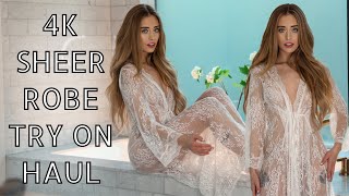 4K Sheer TRANSPARENT Robe TRY ON | Samantha Lynn TryOn