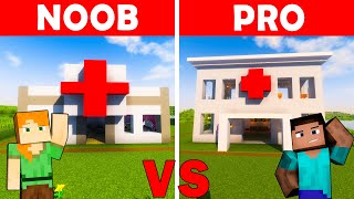 NOOB vs PRO: Hospital Build Challenge In Minecraft!