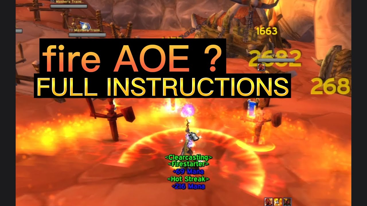 how to AOE farm with FIRE Mage? - GOLD FARM WOTLK - YouTube