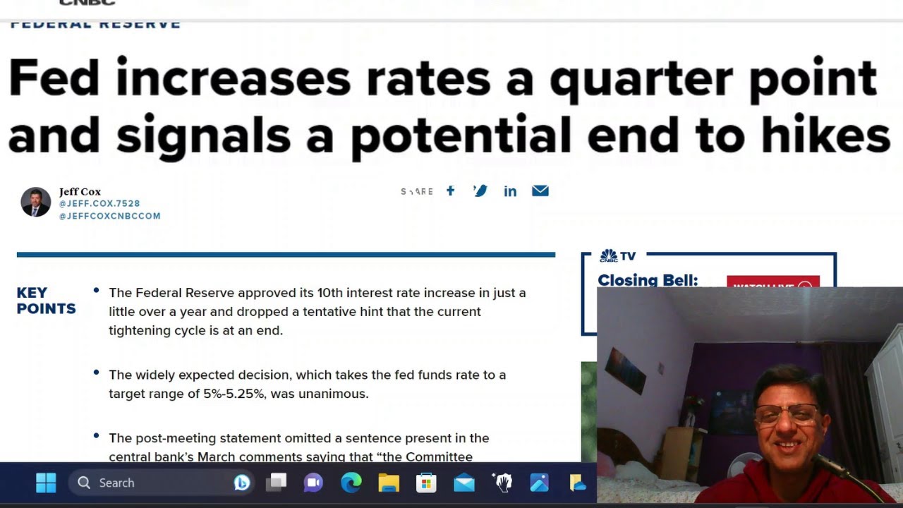 Fed increases rates a quarter point but signals a potential end to ...