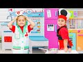 Mia tries professions so as not to go to school | Nastya Artem Mia