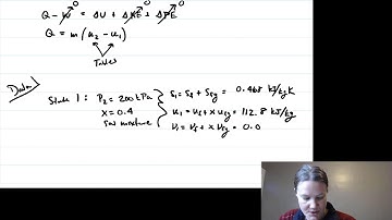 Thermodynamics: Example entropy calculation in closed system