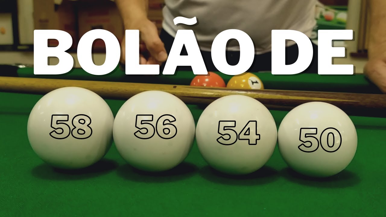 A diferença das tacadas com BOLÃO de 58, 56, 54 e 50 mm 