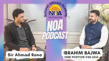 CSS Subjects & Analysis by Ibrahim Tariq Bajwa | NOA