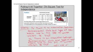 Ch 12.2 Part 2 Chi Square Test for Independence