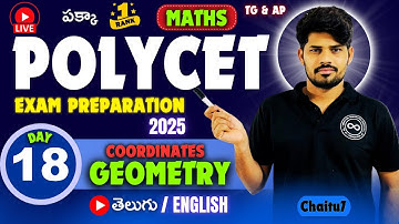 Polytechnic Exam Preparation 2025 🔥| Coordinates Geometry | Maths | Day 18 | TG & AP | chaitu7