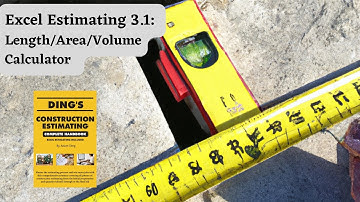 Excel Estimating 3.1: Length/Area/Volume Calculator