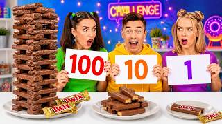 🍔Extreme 100 LAYERS OF FOOD Eating Challenge by 123 GO! Trends