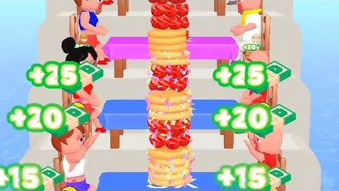Pancake Run All Levels Level 443 and Level 444 Android ios Gameplay walkthrough 🥞🥪🍔🥙🍱