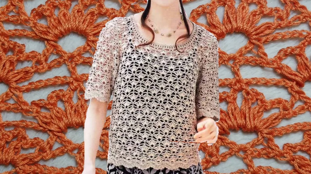 DIY CROCHET PONTO FANTASIA DE 2 CARREIRAS INTERCALADOS EASY CROCHET