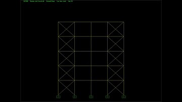 FE simulation of a steel braced frame subjected to seismic (earthquake) loading