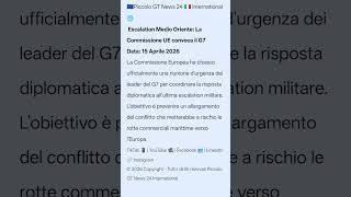 nuova escalation medioriente #piccolo GT news 24 International #Commissione Europea