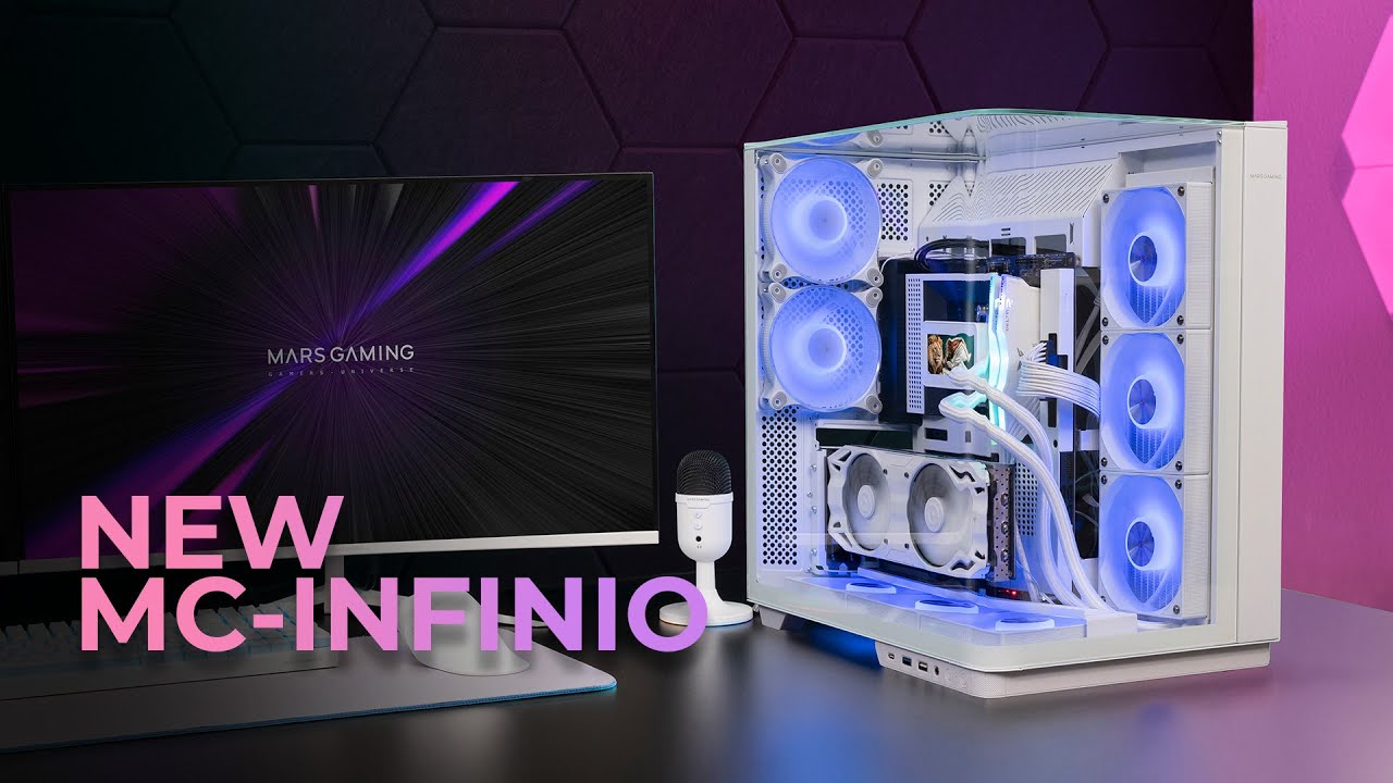 MC-INFINIO Gaming Case: Panoramic Curved Glass and ARGB Lighting | Mars Gaming