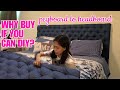 EASY DIY TUFTED HEADBOARD - HOW TO MAKE YOUR OWN TUFTED HEADBOARD USING A PEG BOARD