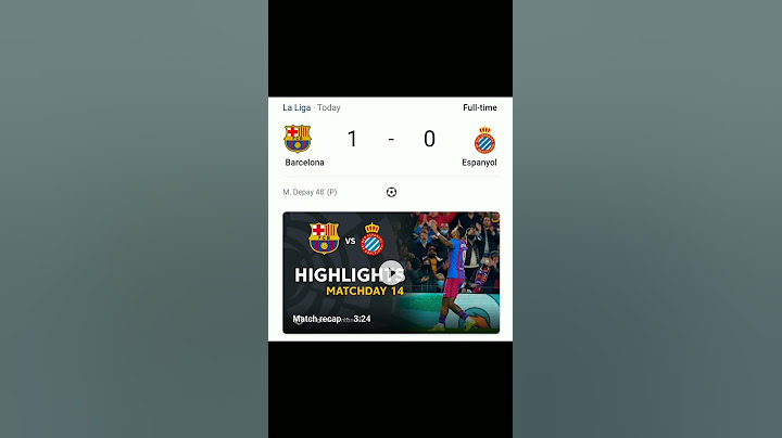 Barcelona vs Espanyol 1-0.