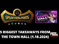 5 biggest takeaways from the town hall 1182024