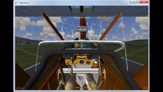 Camel Takeoff, Attack, And Crash - Flightgear Sopwith Camel, Historically Realistic Jsbsim Fdm