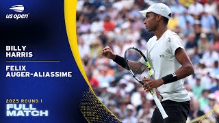 Billy Harris vs. Felix Auger Aliassime Full Match | 2025 US Open Round 1