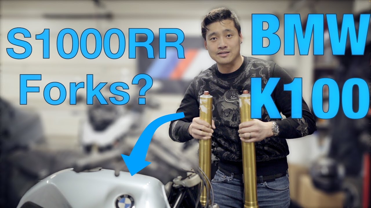 S1000RR Forks On BMW K100 (Powerbrick Kit) - K100 Cafe Racer Build (Ep ...