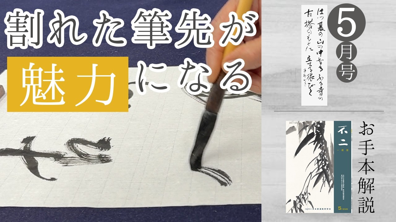 不二誌解説チャンネル＠日本書道教育学会】一般版 2026年5月号 新和様