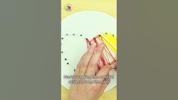 Simple DIY String Art for Beginners 🌀🎨🧵#shorts #artandcrafts #diyvideos