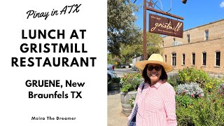 Lunch at Gristmill Restaurant in Gruene New Braunfels TX Pinay in ATX