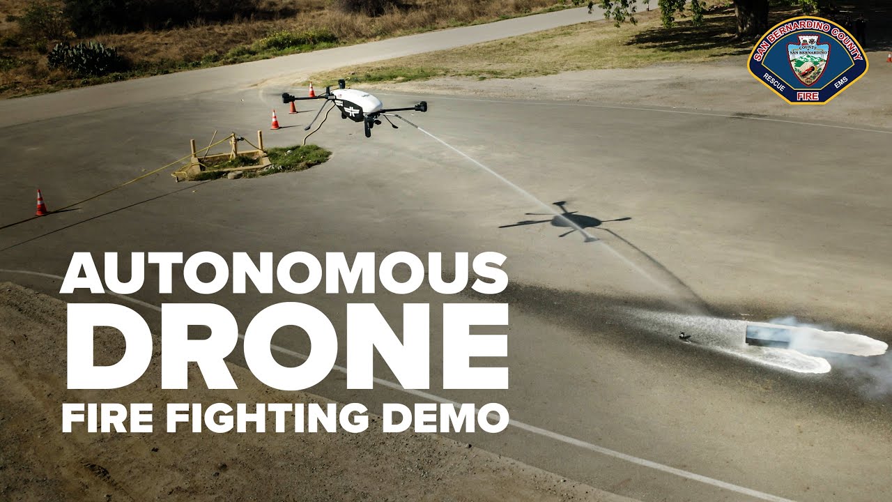 Autonomous Drone Firefighting Demo - YouTube