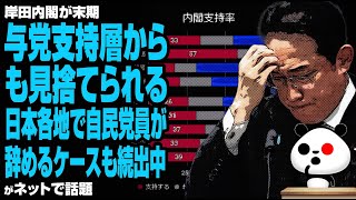 【岸田内閣が末期】与党支持層からも見捨てられ、日本各地で自民党員が辞めるケースも続出中が話題