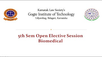 5th Sem Open Elective Session Biomedical