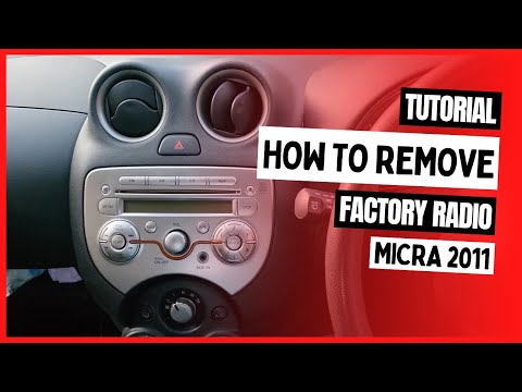 Instruction  How To Radio Removal Factory Micra 2011 Nissan ST K13 (Fit  2010 - 2014) 