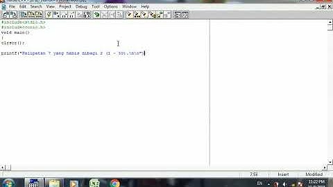 program menampilkan bilangan kelipatan 7 yang habis dibagi 2