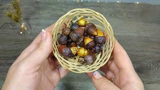 Как сделать ЖЁЛУДИ своими руками БЫСТРО и ПРОСТО. Поделки. ACORNS.FAST AND EASY crafts. DIY.