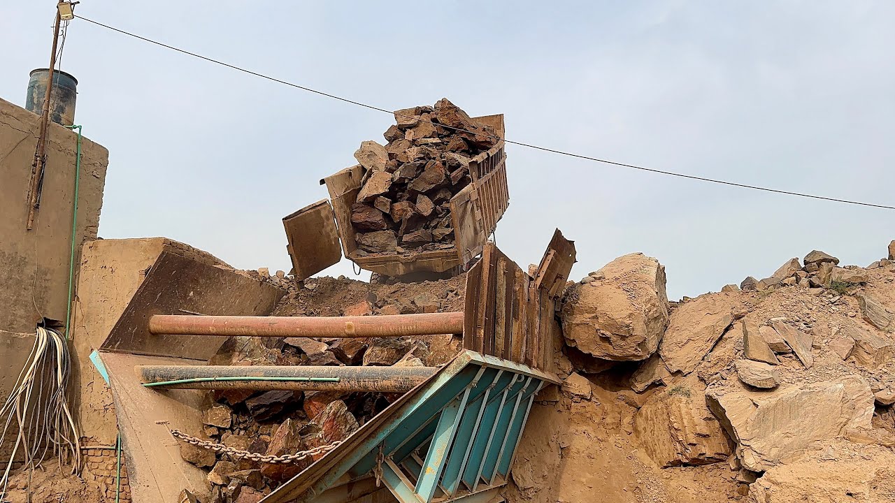 PLAYING with GIANT Rocks! ASMR Rock Quarry CRUSHING Operations - Primary Jaw Crusher in Action!