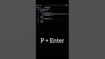 Way to use Paragraph tag in html in VS Code in Windows